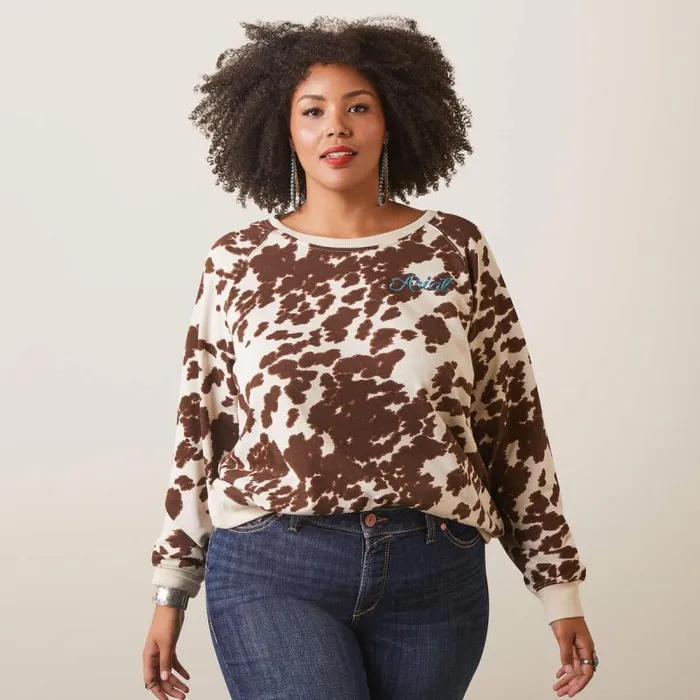 Women Sweaters and Cardigans Ariat Real Hide Crew Sweatshirt Mustang Pony Print Women Sweaters and Cardigans Ariat Real Hide Crew Sweatshirt Mustang Pony Print