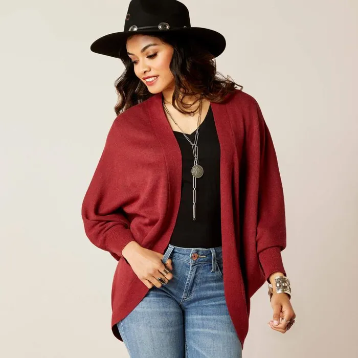 Women Sweaters and Cardigans Ariat Terra Cardigan Sweater Burnt Russet