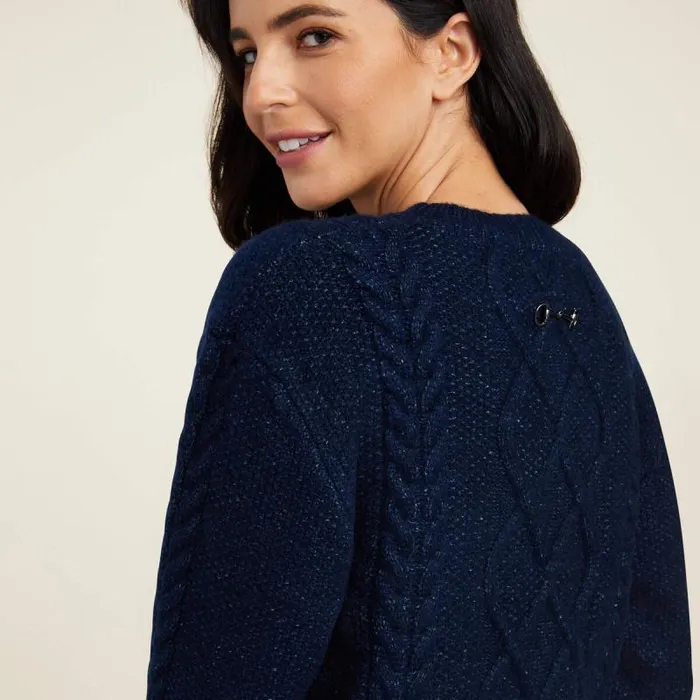 Women Sweaters and Cardigans Ariat Winter Quarter Sweater Navy Women Sweaters and Cardigans Ariat Winter Quarter Sweater Navy