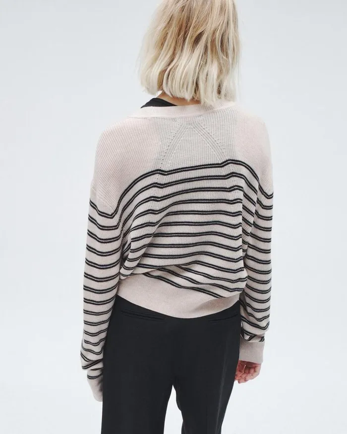 Women Sweaters Rag 038 Bone Bree Wool Crew Turtledove Multi