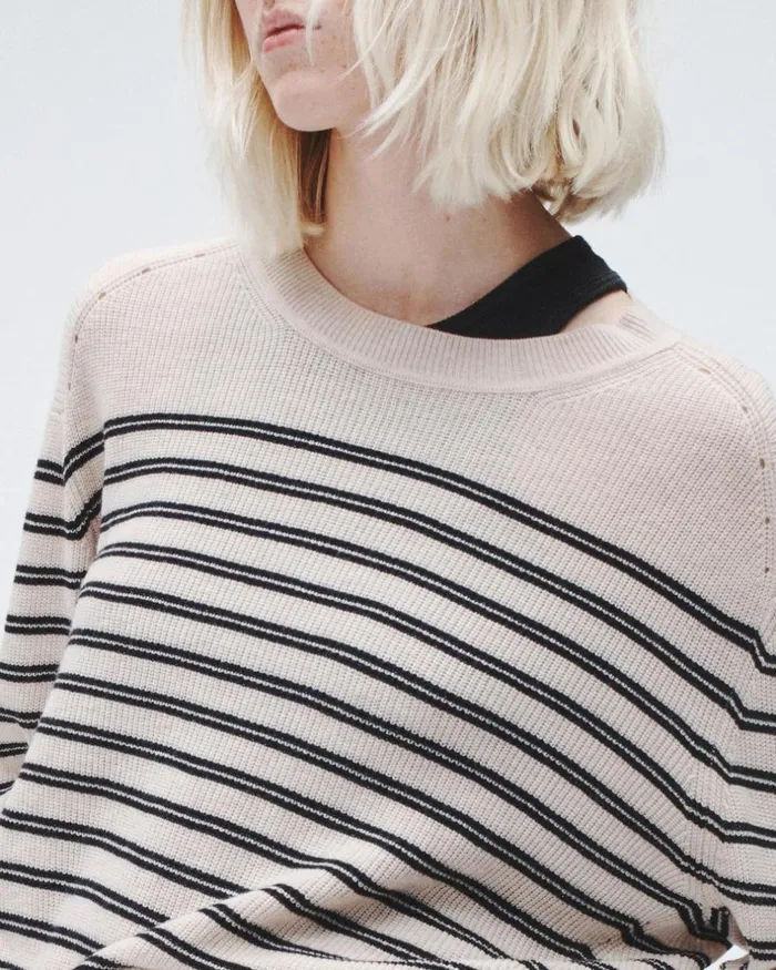 Women Sweaters Rag 038 Bone Bree Wool Crew Turtledove Multi