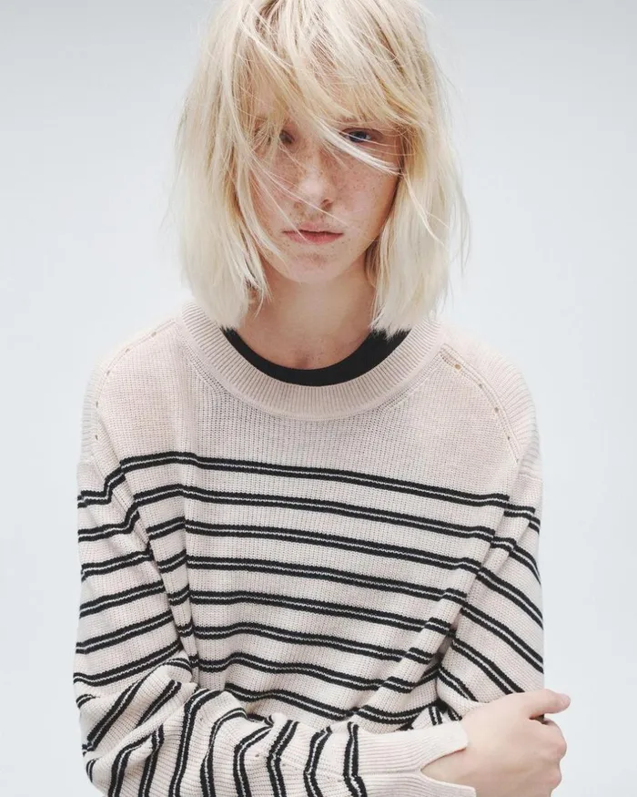 Women Sweaters Rag 038 Bone Bree Wool Crew Turtledove Multi