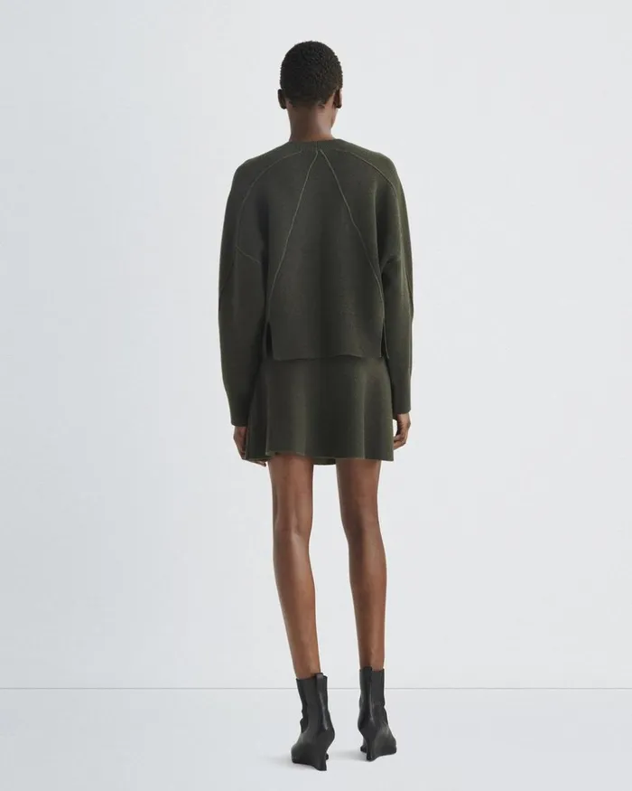Women Sweaters Rag 038 Bone Bridget Wool Crew Army