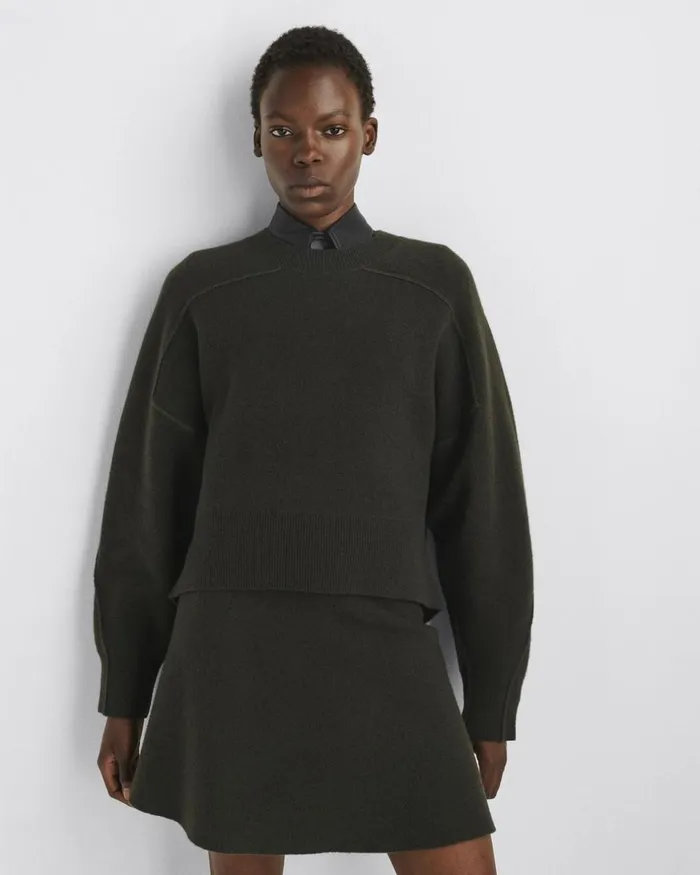 Women Sweaters Rag 038 Bone Bridget Wool Crew Army