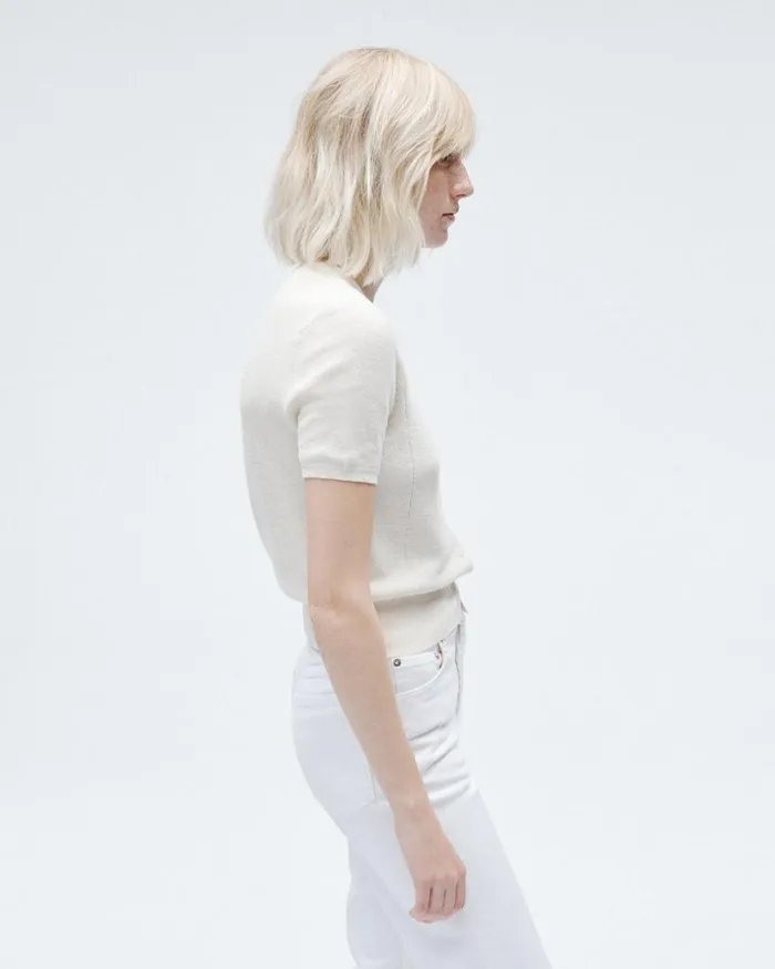 Women Sweaters Rag 038 Bone Dina Cotton Cardigan Ivory