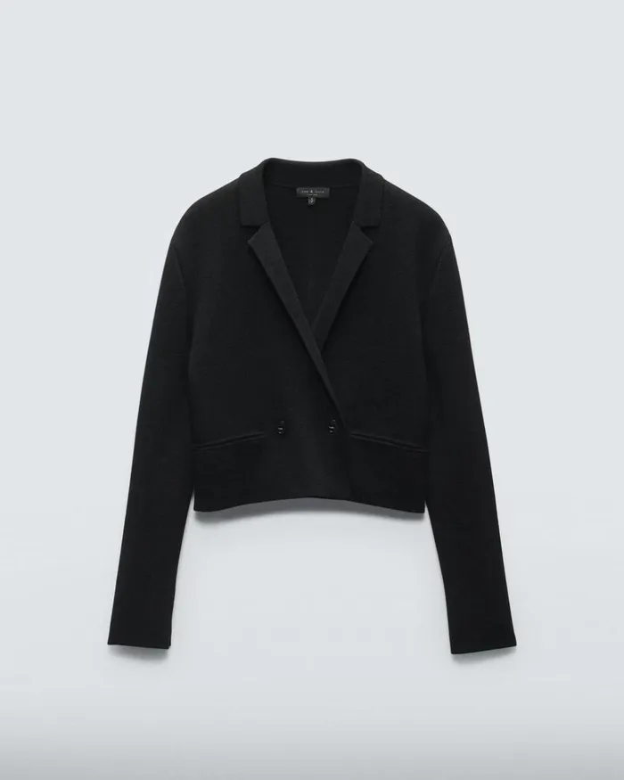 Women Sweaters Rag 038 Bone Joy Merino Wool Blazer Black