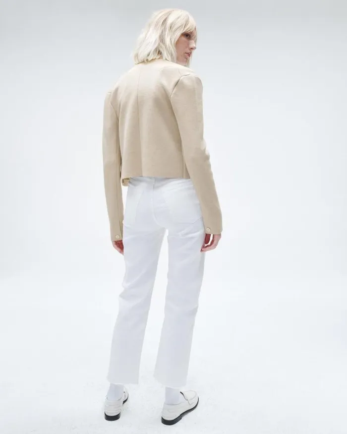 Women Sweaters Rag 038 Bone Joy Merino Wool Blazer Ivory