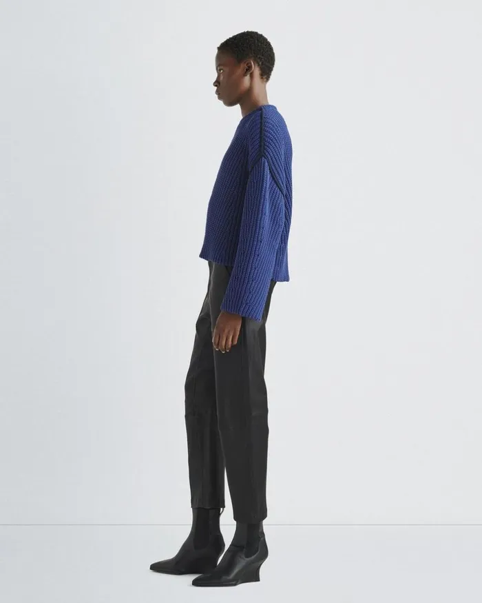 Women Sweaters Rag 038 Bone Shane Cotton Crew Blue