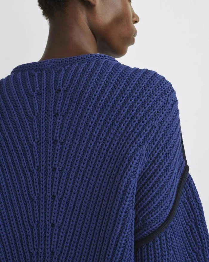 Women Sweaters Rag 038 Bone Shane Cotton Crew Blue