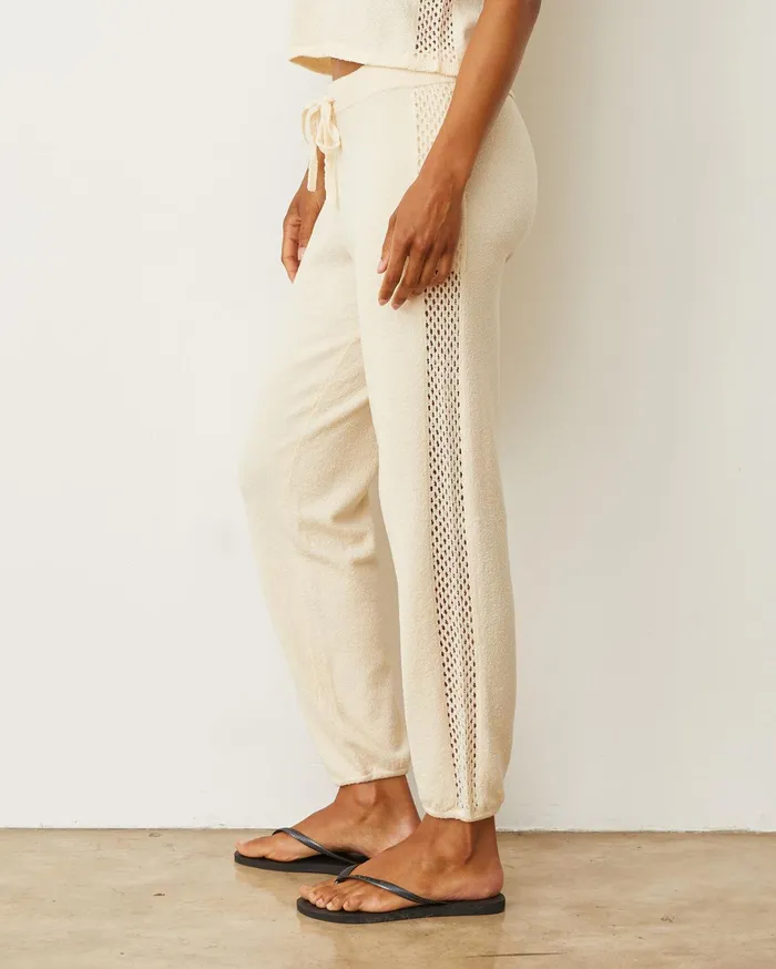 Women Sweats MONROW Boucle Knit Vintage Sweat Cream