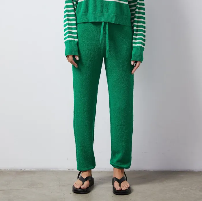 Women Sweats MONROW Boucle Knit Vintage Sweat Parsley