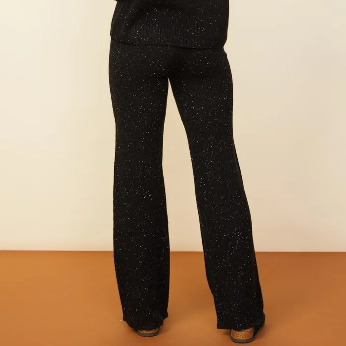 Women Sweats MONROW Cashmere Neps Lounge Sweats Black