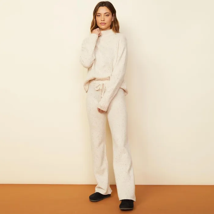Women Sweats MONROW Cashmere Neps Lounge Sweats Cream