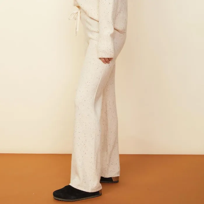 Women Sweats MONROW Cashmere Neps Lounge Sweats Cream