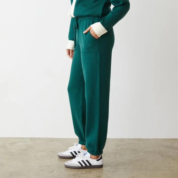 Women Sweats MONROW Soft Knit Oversized Vintage Sweat Evergreen