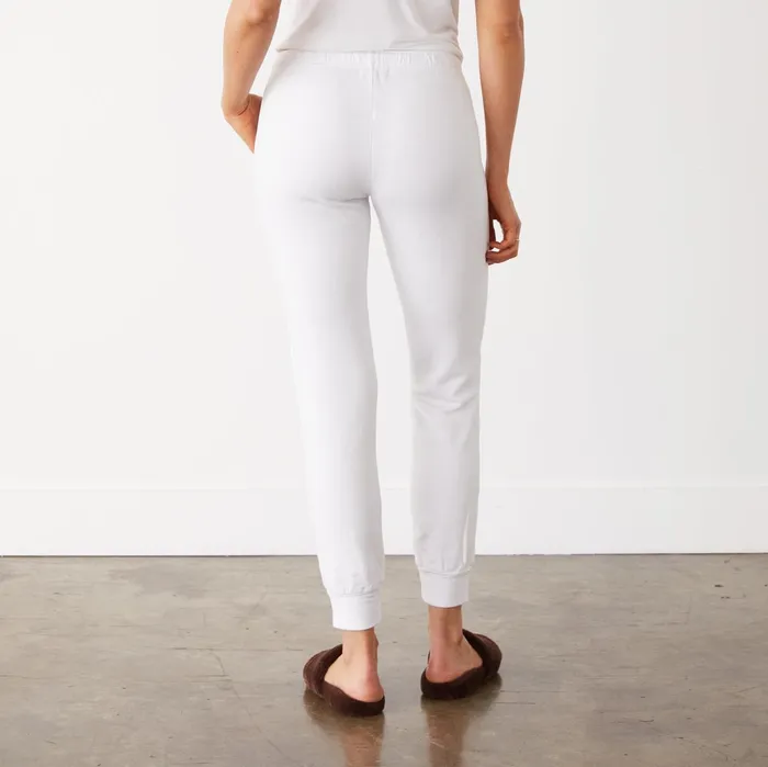 Women Sweats MONROW Supersoft Fleece Girlfriend Sweats White