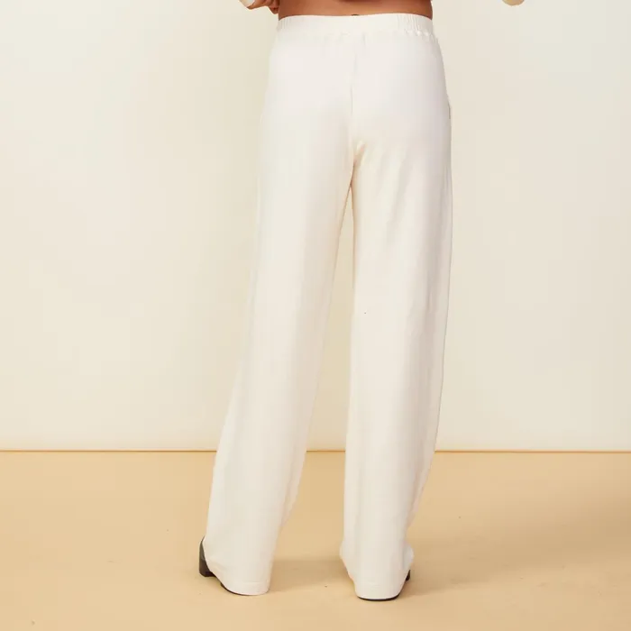 Women Sweats MONROW Supersoft Fleece Patch Pocket Sweat Off White