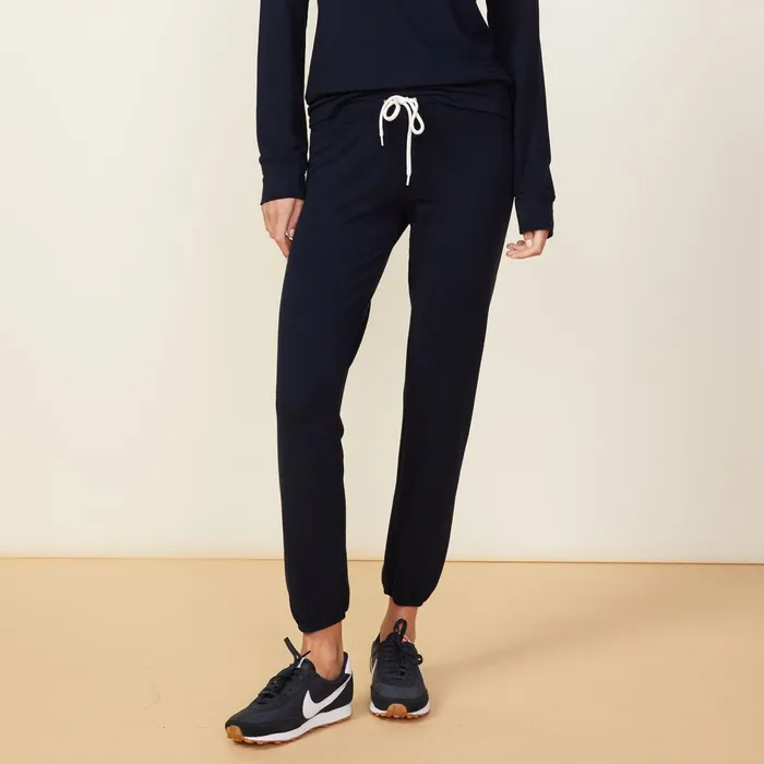 Women Sweats MONROW Supersoft Vintage Sweats Blue Black