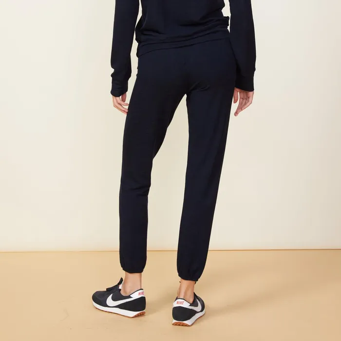 Women Sweats MONROW Supersoft Vintage Sweats Blue Black