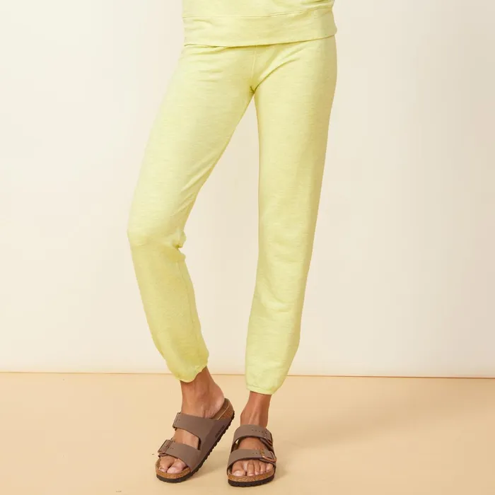 Women Sweats MONROW Supersoft Vintage Sweats Citron