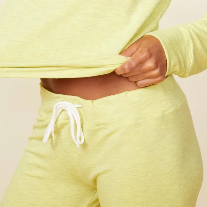 Women Sweats MONROW Supersoft Vintage Sweats Citron Women Sweats MONROW Supersoft Vintage Sweats Citron