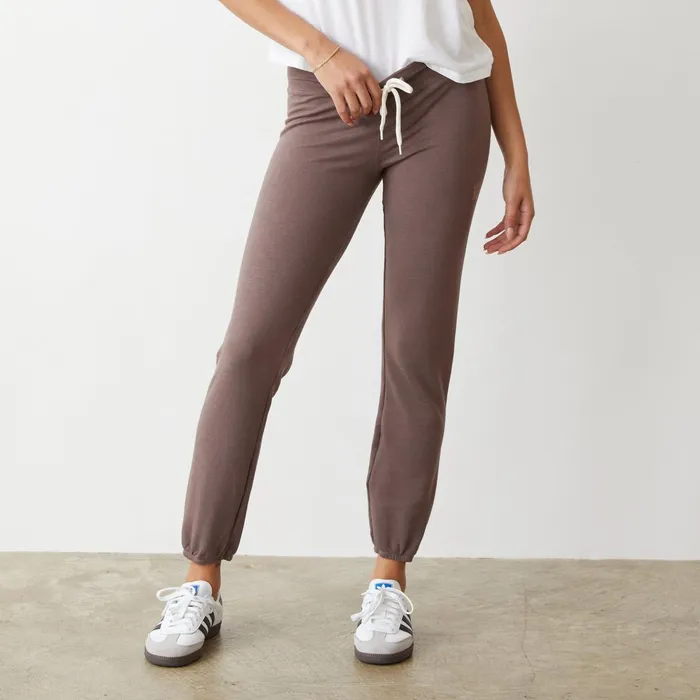Women Sweats MONROW Supersoft Vintage Sweats Dusty Cocoa