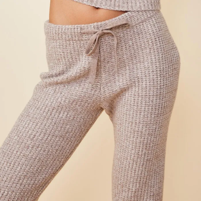 Women Sweats MONROW Wool Cashmere Space Dye Vintage Sweat Oatmeal