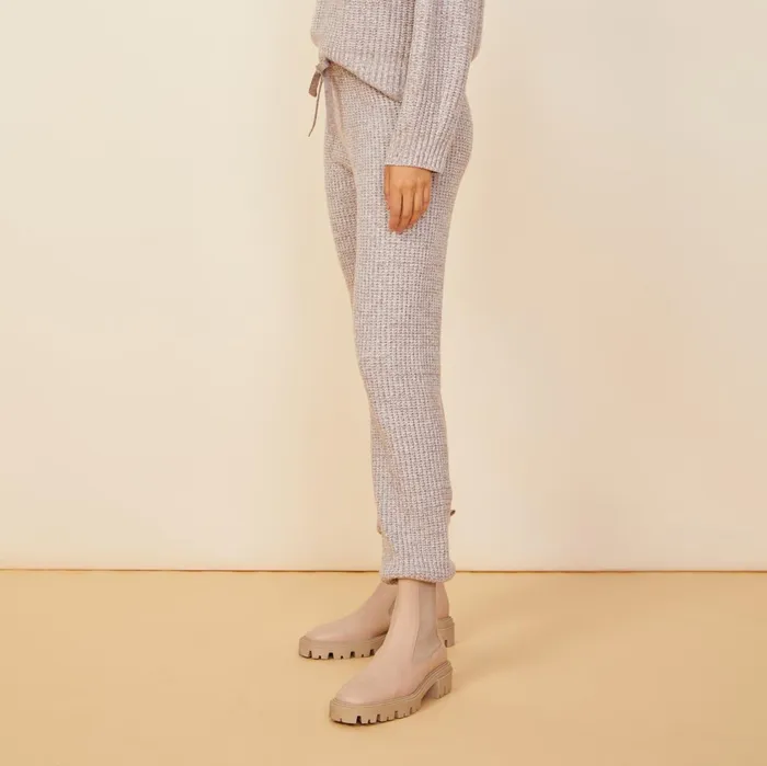 Women Sweats MONROW Wool Cashmere Space Dye Vintage Sweat Oatmeal