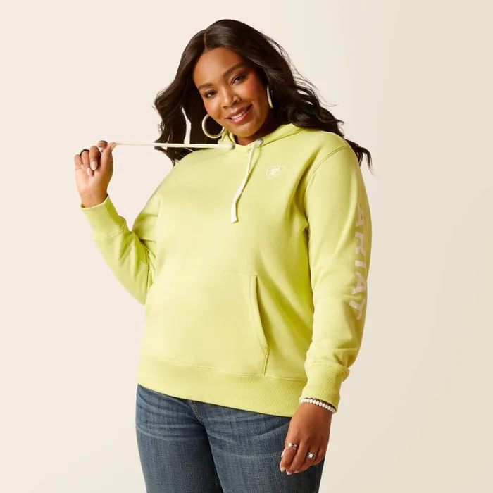 Women Sweatshirts and Hoodies Ariat Ariat Logo Hoodie Celery Green Women Sweatshirts and Hoodies Ariat Ariat Logo Hoodie Celery Green