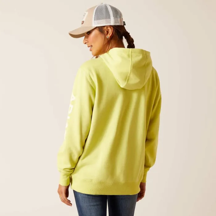 Women Sweatshirts and Hoodies Ariat Ariat Logo Hoodie Celery Green Women Sweatshirts and Hoodies Ariat Ariat Logo Hoodie Celery Green