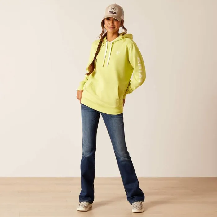 Women Sweatshirts and Hoodies Ariat Ariat Logo Hoodie Celery Green Women Sweatshirts and Hoodies Ariat Ariat Logo Hoodie Celery Green