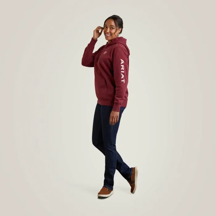 Women Sweatshirts and Hoodies Ariat Ariat Logo Hoodie Zinfandel Women Sweatshirts and Hoodies Ariat Ariat Logo Hoodie Zinfandel