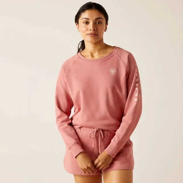 Women Sweatshirts and Hoodies Ariat Ariat Logo Sweatshirt Dusty Rose