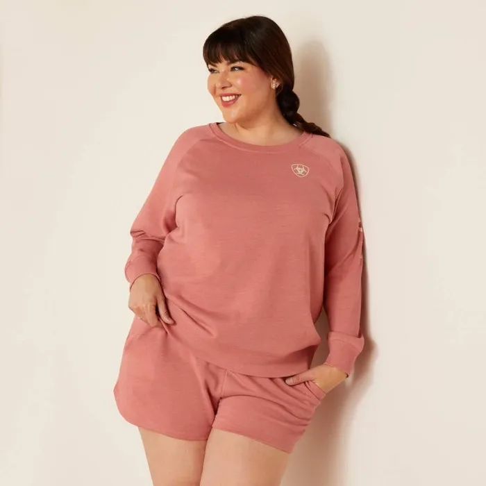 Women Sweatshirts and Hoodies Ariat Ariat Logo Sweatshirt Dusty Rose Women Sweatshirts and Hoodies Ariat Ariat Logo Sweatshirt Dusty Rose