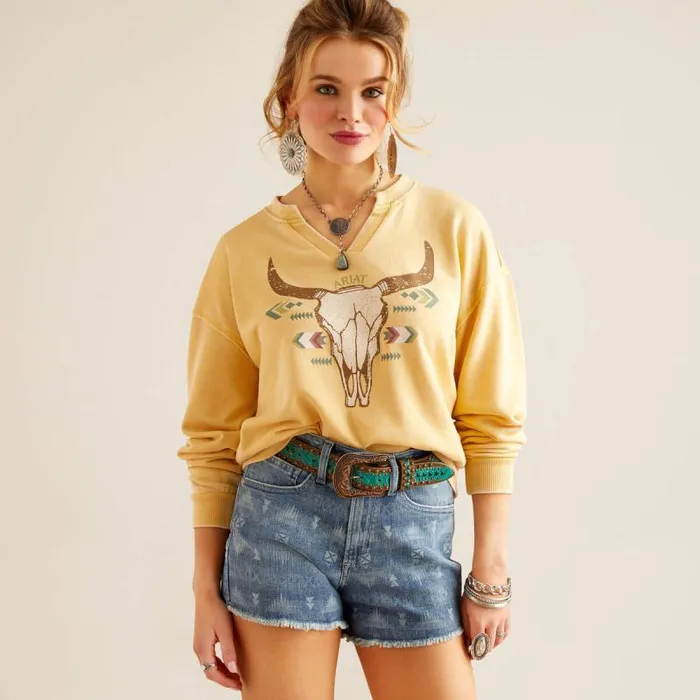 Women Sweatshirts and Hoodies Ariat Bandana Sweatshirt Jojoba