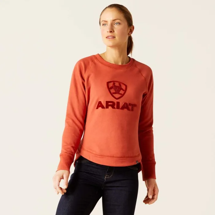 Women Sweatshirts and Hoodies Ariat Benicia Sweatshirt Burnt Brick