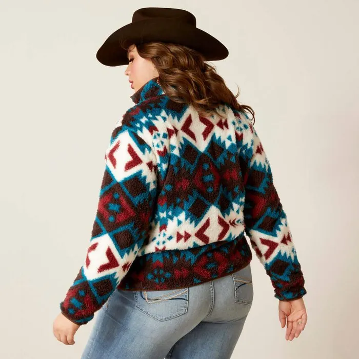Women Sweatshirts and Hoodies Ariat Berber Snap Front Sweatshirt Plainsview Print Women Sweatshirts and Hoodies Ariat Berber Snap Front Sweatshirt Plainsview Print