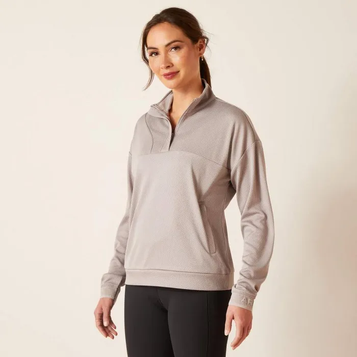Women Sweatshirts and Hoodies Ariat Breathe 12 Zip Sweatshirt Zinc