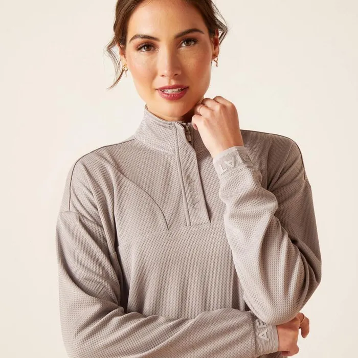 Women Sweatshirts and Hoodies Ariat Breathe 12 Zip Sweatshirt Zinc Women Sweatshirts and Hoodies Ariat Breathe 12 Zip Sweatshirt Zinc