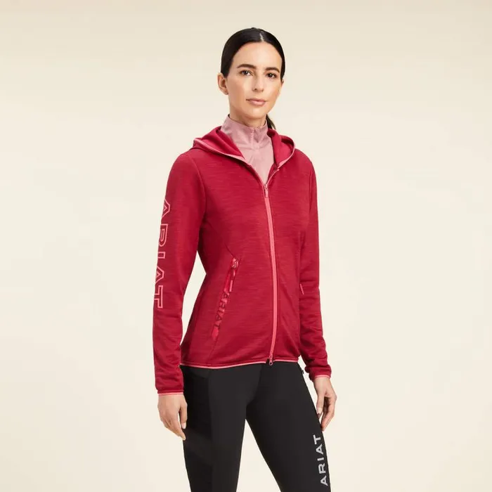 Women Sweatshirts and Hoodies Ariat Byron Full Zip Hoodie Red Bud