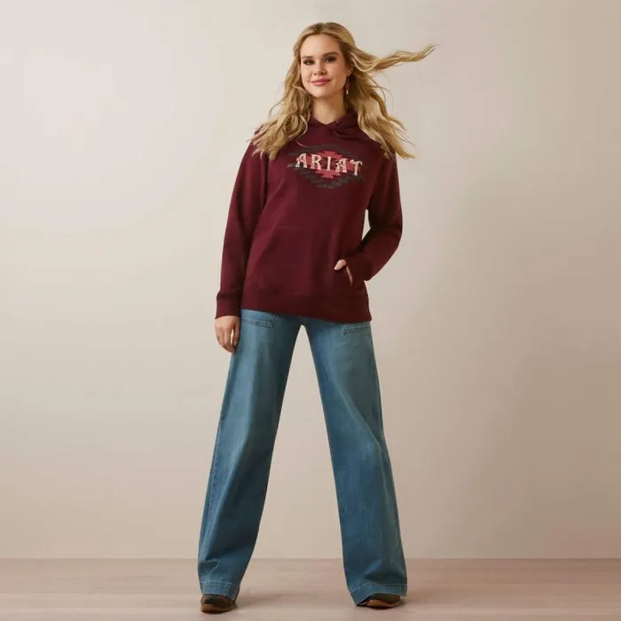 Women Sweatshirts and Hoodies Ariat Diamond Hoodie Twany Port Women Sweatshirts and Hoodies Ariat Diamond Hoodie Twany Port