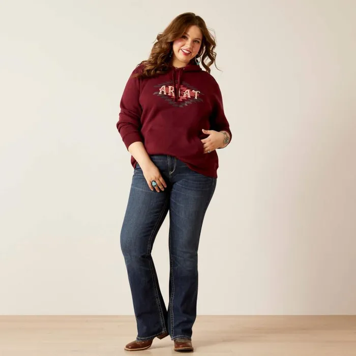 Women Sweatshirts and Hoodies Ariat Diamond Hoodie Twany Port Women Sweatshirts and Hoodies Ariat Diamond Hoodie Twany Port