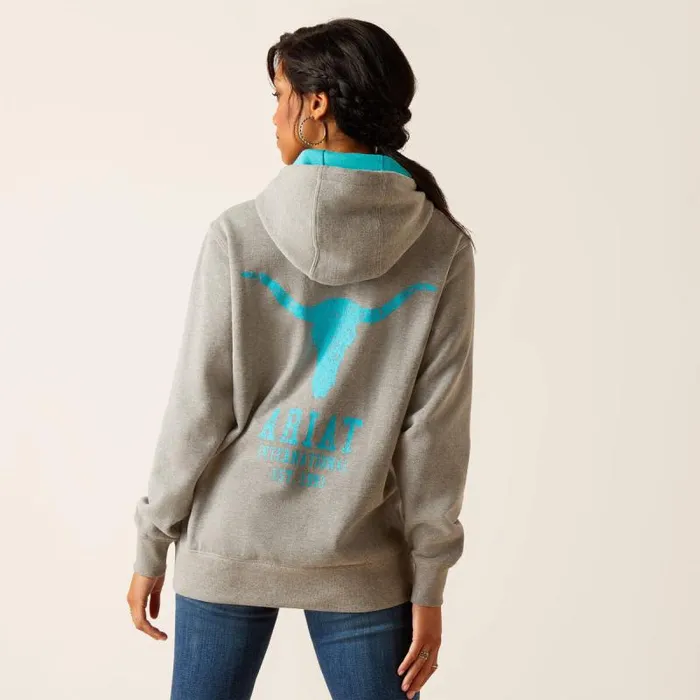 Women Sweatshirts and Hoodies Ariat Equipment Hoodie Heather Grey