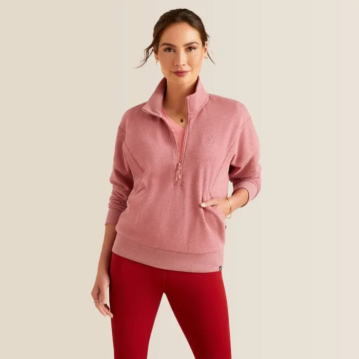 Women Sweatshirts and Hoodies Ariat Friday Cotton 12 Zip Sweatshirt Heather Dusty Rose Women Sweatshirts and Hoodies Ariat Friday Cotton 12 Zip Sweatshirt Heather Dusty Rose