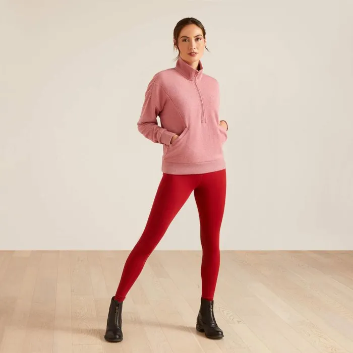 Women Sweatshirts and Hoodies Ariat Friday Cotton 12 Zip Sweatshirt Heather Dusty Rose