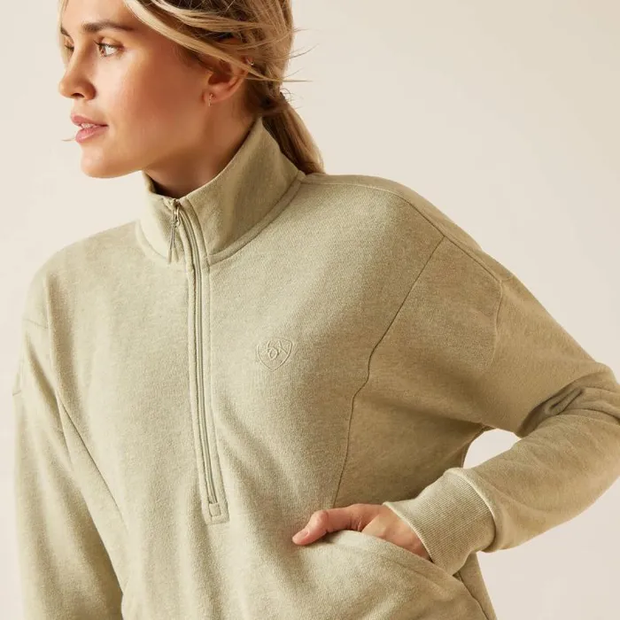 Women Sweatshirts and Hoodies Ariat Friday Cotton 12 Zip Sweatshirt Heather Laurel Green Women Sweatshirts and Hoodies Ariat Friday Cotton 12 Zip Sweatshirt Heather Laurel Green