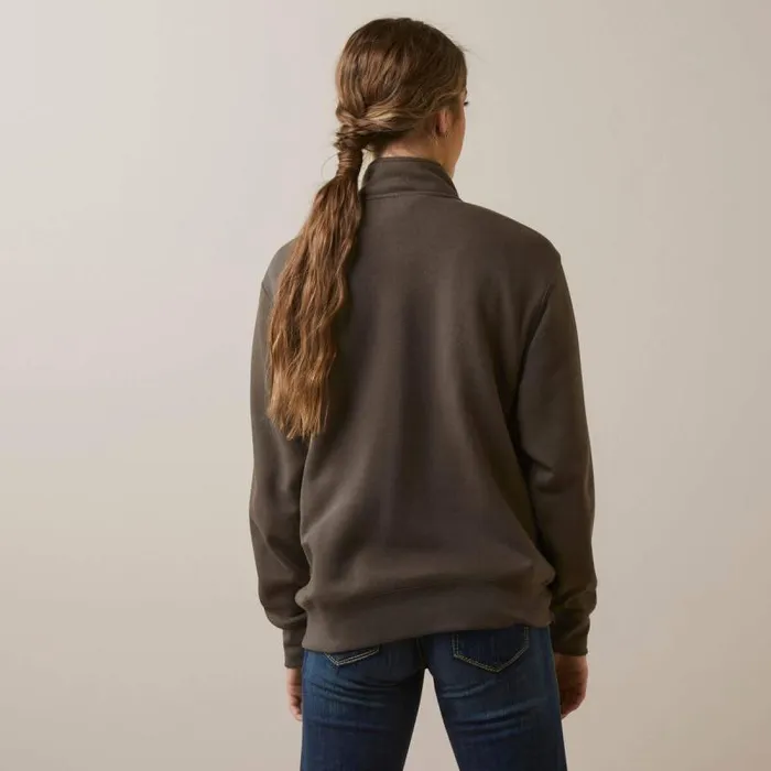 Women Sweatshirts and Hoodies Ariat Logo 12 Zip Sweatshirt Banyan Bark Women Sweatshirts and Hoodies Ariat Logo 12 Zip Sweatshirt Banyan Bark