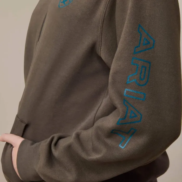 Women Sweatshirts and Hoodies Ariat Logo 12 Zip Sweatshirt Banyan Bark Women Sweatshirts and Hoodies Ariat Logo 12 Zip Sweatshirt Banyan Bark
