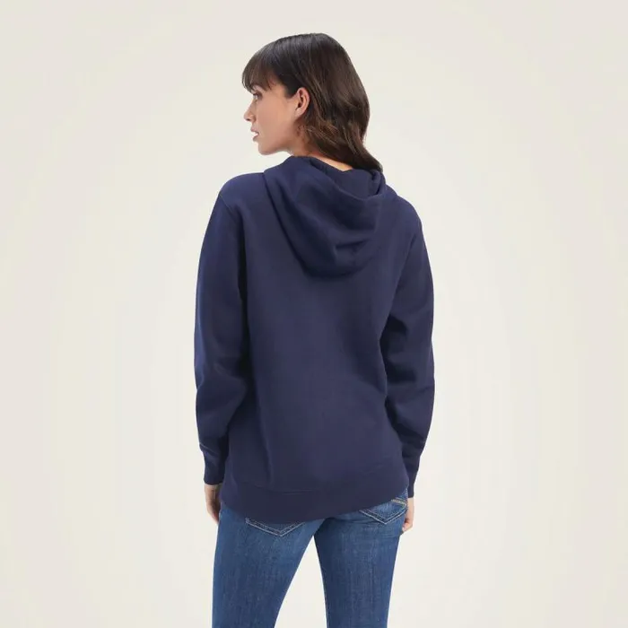 Women Sweatshirts and Hoodies Ariat REAL Shield Logo Hoodie Navy Eclipse Women Sweatshirts and Hoodies Ariat REAL Shield Logo Hoodie Navy Eclipse