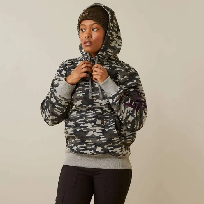 Women Sweatshirts and Hoodies Ariat Rebar Graphic Printed Hoodie Heather Grey Camo Women Sweatshirts and Hoodies Ariat Rebar Graphic Printed Hoodie Heather Grey Camo